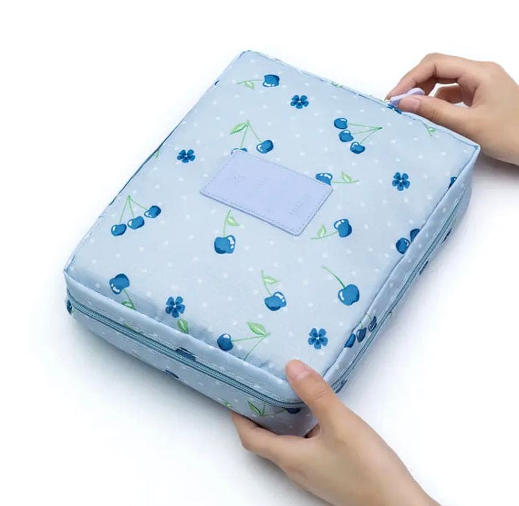 Multifunctional Travel Cosmetic Bag, Double Layer Portable Cosmetic Bag With Adjustable Dividers, Portable Makeup Pouch Brush Organizer, Purse Handbag for Women Multifunctional Travel Cosmetic Bag, Double Layer Portable Cosmetic Bag With Adjustable Dividers, Portable Makeup Pouch Brush Organizer, Purse Handbag for Women